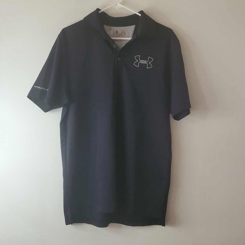 (Bundle) Mens Under Armour Golf Polo Shortsleeve Tops Size Med Heat Gear Loose - Picture 8 of 16